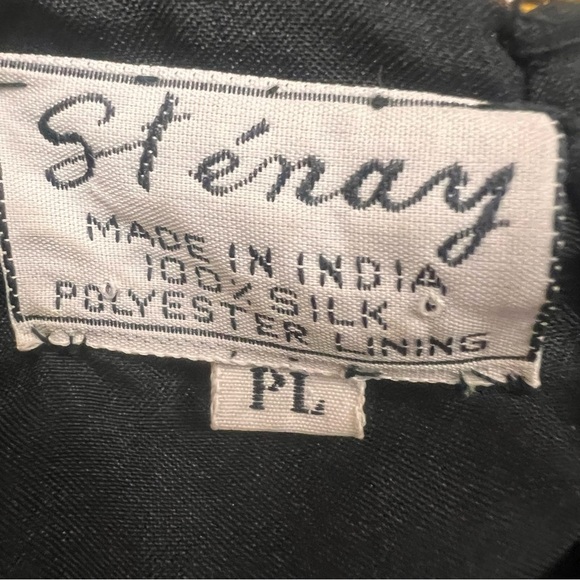 Stenay Stunning 1980s Vintage Beaded 100% Silk Top with Back Zipper size PL - Picture 3 of 13